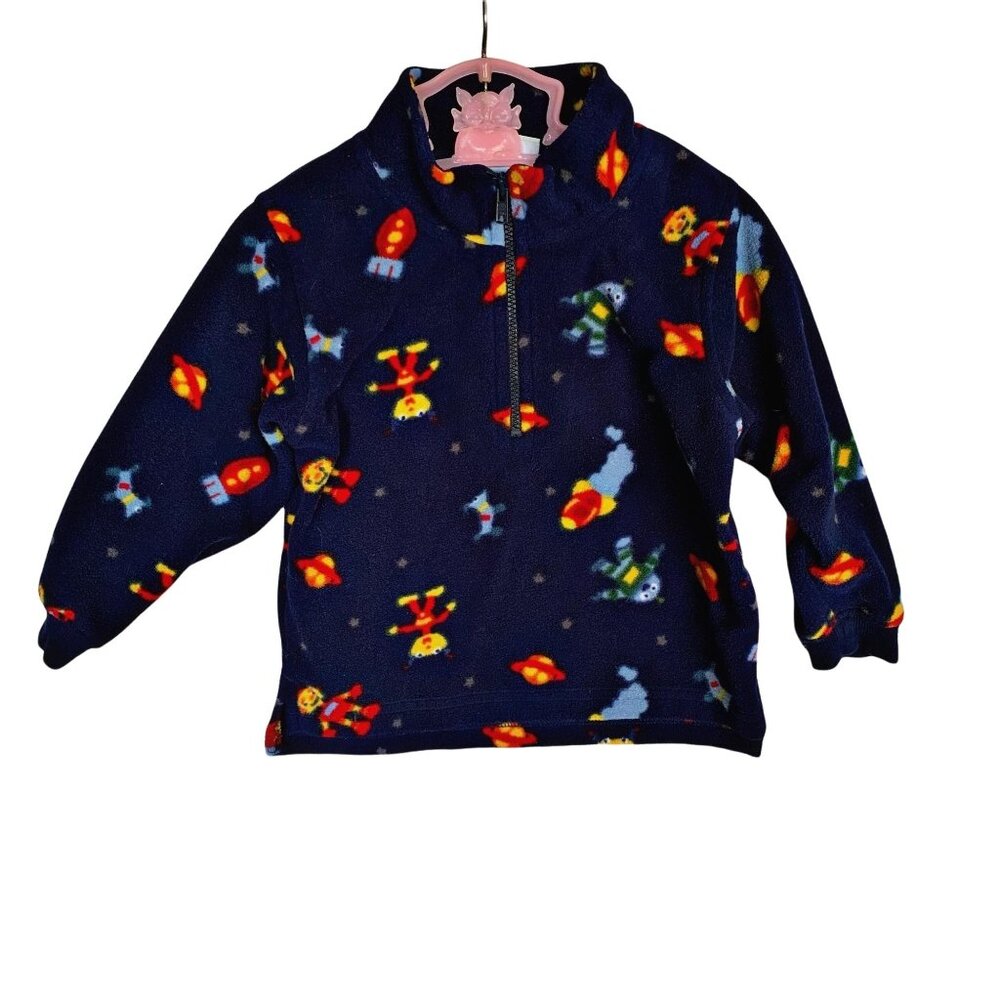 Vintage Sonoma Alien Print Fleece Pullover Sweatshirt 24 Months - Picture 1 of 5